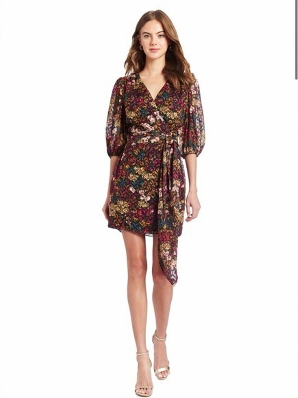 Amanda Uprichard Floral Alida Wrap Dress